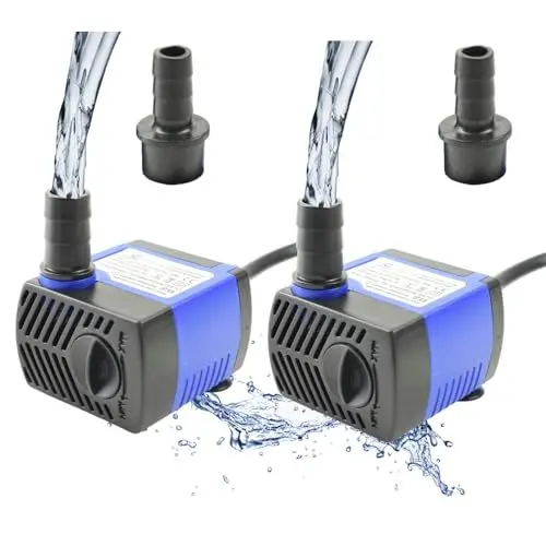 Produktbild: Conquerall 2PCS CHA-450 220V 550L/H AC Tauchpumpe 8W 2.13ft High Lift für Fischbecken, Aquarien, Tischbrunnen, Hydroponische Systeme und Haustierbrunnen