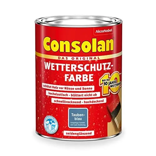 Produktbild: Consolan Wetterschutz-Farbe, taubenblau, 2,5L