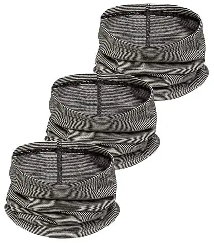 Produktbild: conta Schal aus Baumwolle und Elasthan für Damen und Herren, angeraute Innenseite, perfekte Wärmeisolation, für Herbst und Winter, graumeliert, 3er Spar-Pack, Onesize