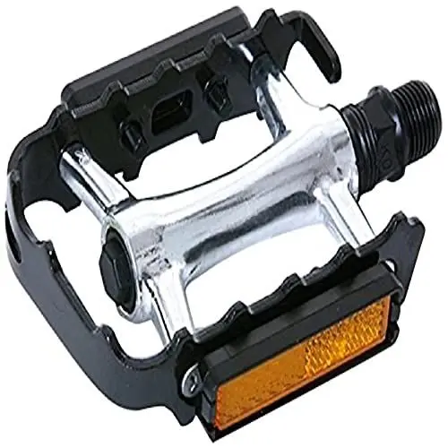 Produktbild: CONTEC Fahrrad-Pedale Pivot, Aluminium, leicht & hochwertig, Plattform Pedale, MTB, Trekking, Mountainbike, hoher Grip, 1 Paar, Schwarz / Silber