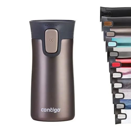 Produktbild: Contigo Pinnacle Autoseal Thermobecher, Edelstahl-Reisebecher, Isolierbecher, auslaufsicher, Kaffeebecher to Go, Travel Mug mit Easy-Clean-Deckel, BPA-frei, 1 Stück (1er Pack)