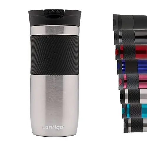 Produktbild: Contigo Thermobecher Byron Snapseal, Edelstahl Isolierbecher, Kaffebecher to go, auslaufsicher, spülmaschinenfester Deckel BPA-frei, 470 ml, 1 Stück (1er Pack)