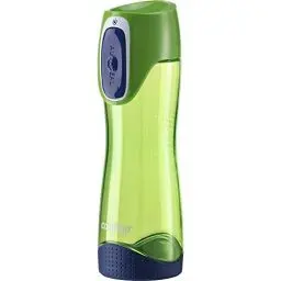Produktbild: Contigo Trinkflasche Swish Autoseal große BPA-freie Kunststoff Wasserflasche, auslaufsicher, für Sport, Fahrrad, Joggen, Wandern, 500 ml, Citron