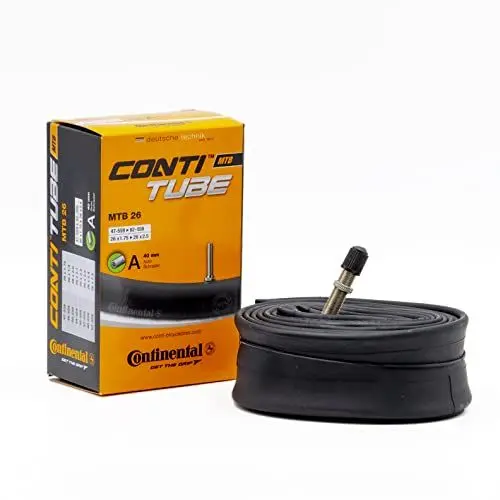 Produktbild: Continental 0181611 'MTB 26' Schlauch, 26x1.75/2.50' 47/62-559 AV 40 mm, schwarz (1 Stück)