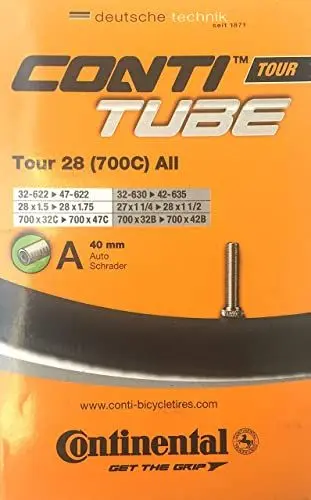 Produktbild: Continental Luftschlauch Fahrrad Tour 28, , Schwarz, 182001, A 40