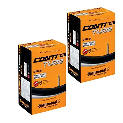 Produktbild: Continental Mountainbike Presta-Ventil für 29-Zoll-MTB-Reifenschläuche, 1,75 bis 2,5, 2er Pack, Schwarz