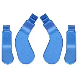 Produktbild: Controller-Paddles, 4 Stück Blaue Metall-Edelstahl-Paddles Hair Trigger Locks Ersatzteile für One Elite Controller Series 2