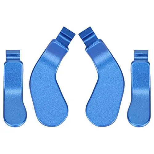 Produktbild: Controller-Paddles, 4 Stück Blaue Metall-Edelstahl-Paddles Hair Trigger Locks Ersatzteile für One Elite Controller Series 2