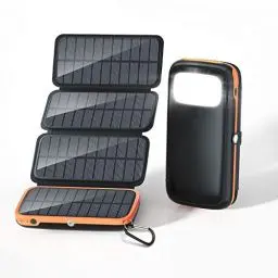 Produktbild: CONXWAN Solar Powerbank 26800mAh Solarladegerät mit 4 Solarpanel und 3 Ausgängen, USB C Externer Akku Tragbares Ladegerät für Outdoor Camping, Wandern