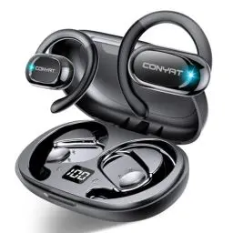 Produktbild: Conyat Open Ear Kopfhörer Sport, 2025 Bluetooth 5.4 Ohrhörer, Open Ear Headphones mit ENC, 58H Spielzeit, Bluetooth Kopfhörer mit Mikrofon/LED-Anzeige, IPX7 Kopfhörer Sport, Pendler/Sport, Schwarz