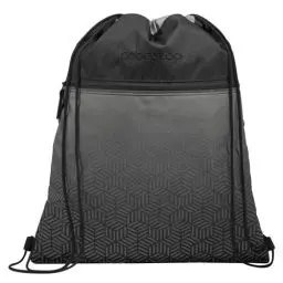 Produktbild: Coocazoo Turnbeutel, Black Carbon, schwarz, mit Reißverschlussfach und Kordelzug, reflektierende Elemente, Schlaufen zur Befestigung am Schulrucksack, ab der 3. Klasse, ca. 10 Liter