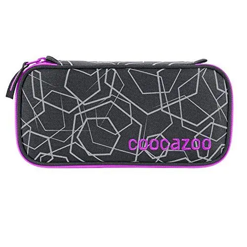 Produktbild: coocazoo Federmäppchen PencilDenzel „Laserreflect Berry“ schwarz/Beere, Schlamperetui, Geodreieckfach, Stundenplanfach, herausnehmbarer Stiftehalter, zusätzliches Reißverschlussfach