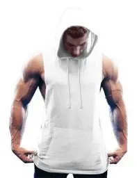Produktbild: COOFANDY Herren Gym Workout Tank Tops Cut Off Muscle Shirts Muskelshirts Gym Bodybuilding Shirts Fitness Shirt Ärmelloses Shirt Sport Tshirts Weiß(1 Stück) M