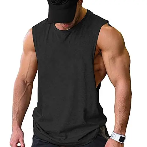Produktbild: COOFANDY Männer Gym Tanktop Bodybuilding Ärmelloses T-Shirt Athletic Workout Muskel Schwarz 1 Stück XL