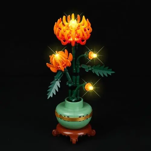 Produktbild: cooldac LED-Licht Kit Kompatibel mit Lego Flower 10368 Icons Chrysanthemum (nur Lichter,Keine Modelle)