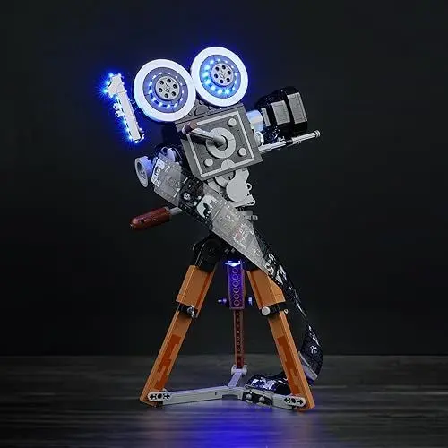 Produktbild: cooldac Led Licht Kit Kompatibel mit 43230 Kamera Hommage an Walt Disney(Nur Beleuchtung, Kein Lego), Kreative Dekorlichter Set Kompatibel mit Lego 43230 100 Jahre Kamera