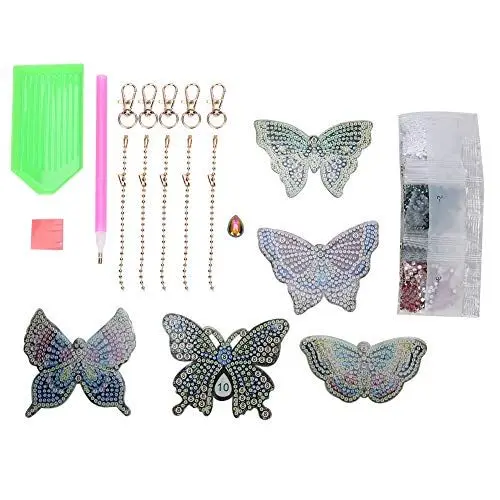 Produktbild: COOLEAD Schlüsselanhänger Schleife Dekor Anhänger DIY Kunsthandwerk Strass Material