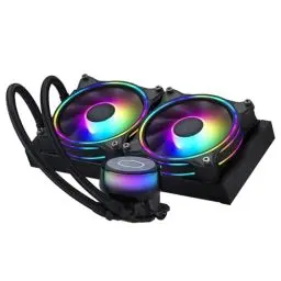 Produktbild: Cooler Master MasterLiquid ML240 Illusion CPU-Flüssigkeitskühler – AIO-Wasserkühlungssystem, Pumpe der 3. Gen, Schwarz
