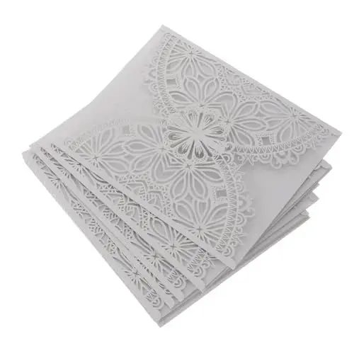 Produktbild: COOLHIYA 10 Stück Hochzeitseinladungen Hochzeitsgeschenke Europäische Einladungskarten Hochzeitszubehör Einladungskarten Für Hochzeit Papierkunst Einladungskarte Hochzeitskarte