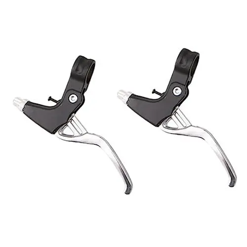 Produktbild: COOLHIYA 1 Paar Fahrradgriff Metall Fahrradbremshebel Fahrradbremslenker Mountainbike Kupplungshandhebel Aluminium Bremshebel Fahrradbremsversorgung Fahrradbremsgriffe Fahrradbremsen