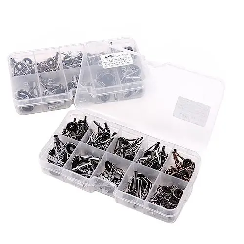 Produktbild: COOLHIYA 80-Teiliges Set Fishing Set angelsets fischerzubehör Angelrutenführungssatz angelanzug Angel zubehör Set Angelzubehör-Set Angelrutenhalter Angelrutenkoffer verpackt Suite Angeln