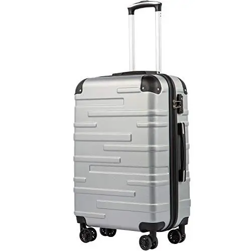 Produktbild: COOLIFE Hartschalen-Koffer Rollkoffer Reisekoffer Vergrößerbares Gepäck (Nur Großer Koffer Erweiterbar) ABS Material mit TSA-Schloss und 4 Rollen