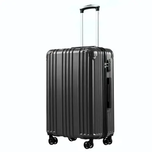 Produktbild: COOLIFE Hartschalenkoffer Rollkoffer Reisekoffer Handgepäck, PC+ABS-Material leicht, mit TSA-Schloss und 4 multidirektionale Räder langlebig