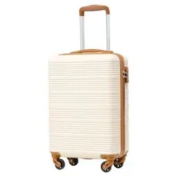 Produktbild: COOLIFE Handgepäck Koffer 55×35×20cm - passend für Ryanair, Lufthansa, Eurowings und co. Trolley mit sanften Rollen und praktischem TSA Schloss, Reisekoffer, Kabinenkoffer