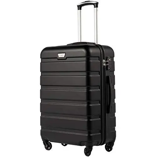 Produktbild: COOLIFE Koffer Premium Koffer Hartschalenkoffer Trolley Rollkoffer Reisekoffer Kofferset Handgepäck mit TSA-Schloss und 4 Rollen (Mondnacht schwarz, Handgepäck)