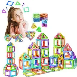 Produktbild: COOLJOY Magnetische Bausteine, 40 Teile Magnetbausteine Magnete Kinder, Magnetspielzeug Tiles, Magnet bausteine für Spielzeug ab 3 4 5 6 Jahre Kinder Jungen und Mädchen Geschenk