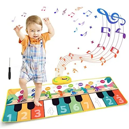 Produktbild: Coolplay Klaviermatte, Musical Klavier Keyboard Matte für Mädchen und Jungen, Musik Instrumenten Spielzeug für Kinder - 100x36cm