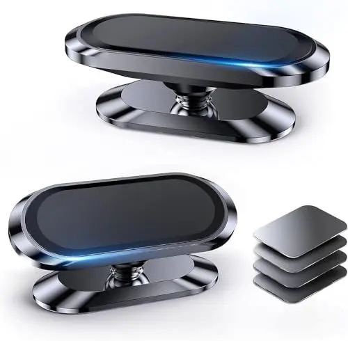Produktbild: Coolpow Magnet Handyhalterung fürs Auto (2 StüCke) Handy Halterung Auto Magnet Autohalterung Handy für Armaturenbrett Geeignet Universell mit 360° Rotation für Samsung iPhone 16/15/14/13 Smartphones