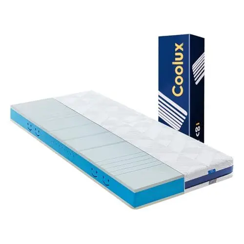 Produktbild: Coolux Sleep Matratze 120x200 cm, Höhe 18cm Orthopädische 7-Zonen Kaltschaummatratze, 2 in 1 Liegehärten Mittel/Fester Härtegrad H2 & H3, Öko-Tex Zertifiziert Ergonomische Rollmatratze