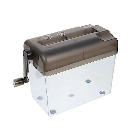 Produktbild: COOPHYA 1Stk Aktenvernichter kleiner Schredder Papier Schwerlast Desktop Handschredder Dokumentenschneider Handheld Werkzeug Streifenmaschine Schleifer a6 Plastik
