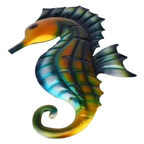 Produktbild: COOPHYA 1 STK Seepferdchen Dekoration Hippocampus-Dekoration inspirierende Wanddekorationen weihnachtsdeko weihnachtsschmuck Kinder Raumdekoration praktischer Anhänger Metallwand