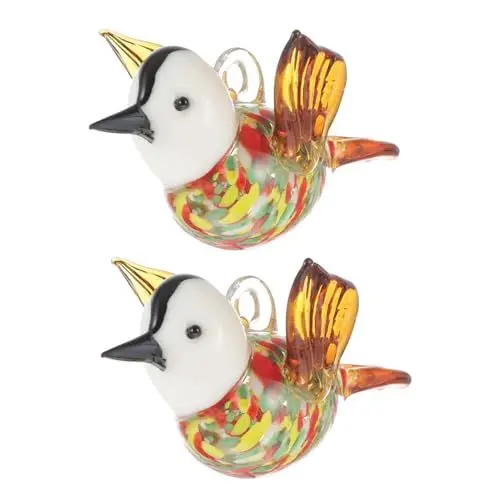 Produktbild: COOPHYA 2 Stk Buntglas-kolibri Hand Kolibri-glasfigur Kolibri-Figur Aus Kristall Vogeltischdekoration Aus Glas Kolibri-Ornamente Vogeldekor Aus Kristall Vogel Glasfigur Zubehör Anzahl