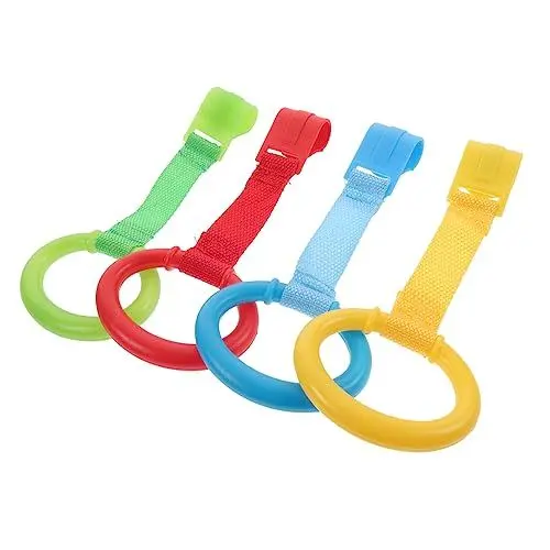 Produktbild: COOPHYA 4 Stück Xpen Eltern Wählen Windeln Größe 6 Großer Laufstall Baby-laufassistent Krippenzubehör Ringe Für Babybetten Laufgitter-zugring Baby Spielt Plastik Neugeboren Kleinkind