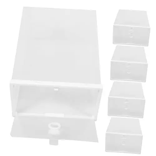 Produktbild: COOPHYA 6 Stück Schuhaufbewahrungsbox Aus Kunststoff Stapelbar Schuhkartons Schuhkoffer Schuhkartons Mit Deckel Schuhschrank Boxen Für Schuhe Schuhdisplay Sneaker Boxen Sneaker