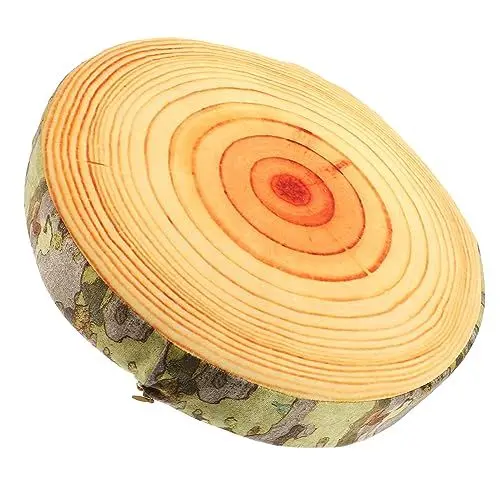 Produktbild: COOPHYA Couchkissen Spielzeuge Bettkissen Umarmungskissen rundes Wurfkissen Baumstumpfkissen Simulationsstumpfgefülltes Kissen ausgestopfter Baumstumpf Kissen umarmen Platanen schmücken 3D