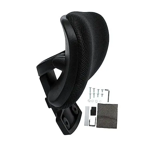 Produktbild: COOPHYA Bürostuhl Kopfstütze nachrüsten Stuhlkopfkissen für Schreibtischstuhl, Schwarz, Eisen, 26cm x 24cm x 10cm, Mesh-Rücken, Bürostuhl, Büro