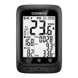 Produktbild: COOSPO BC107 Fahrradcomputer GPS Kabellos Drahtloser Fahrradtacho Kilometerzähler, Bluetooth5.0 ANT+ Rennrad Fahrrad Radcomputer 2.4 Zoll LCD mit Hintergrundbeleuchtung Kompatible mit Strava