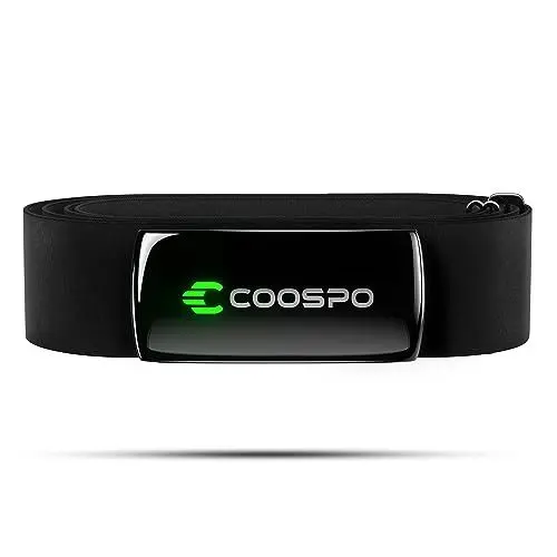 Produktbild: COOSPO H9Z Pulsmesser Brustgurt, Wiederaufladbare Bluetooth 5.0/ ANT+ Herzfrequenzmesser Brustgurt, IP67 Wasserdichter HRM Fitness Tracker Kompatibel mit Polar Wahoo Strava Garmin