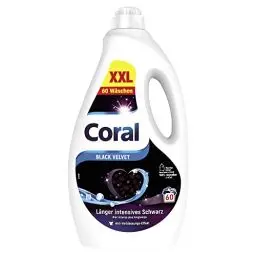 Produktbild: Coral Farbschutz Schwarz Waschmittel Flüssigwaschmittel für Farben länger wie neu XXL 60 WL
