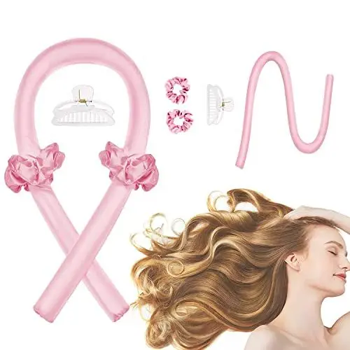 Produktbild: CORATED Locken Ohne Hitze, Silk Heatless Curls Band Lockenwickler über Nacht, Hair Curler DIY Haare Lockenband Frisurenset für Langes Mittleres Haar