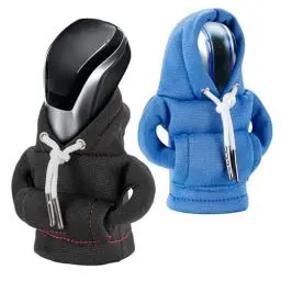 Produktbild: CORATED Schaltknauf Hoodie, Auto Schaltknauf Abdeckung, Mini Hoodie für Gangschaltung,Hoodie für Schaltknauf, Schaltknauf Überzug für Auto Dekoratives, Schwarz & Blau