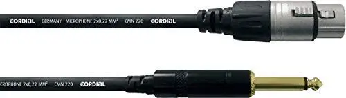 Produktbild: CORDIAL Kabel audio XLR female/jack mono 5 m Kabel MICROPHONE Essentials Asymmetrisch Rean