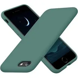 Produktbild: Cordking Designed for iPhone SE Case 2022/2020, for iPhone 7 8 Case, Silicone Ultra Slim Shockproof Phone Case with (Soft Microfiber Lining), 4.7 inch,Midnight Green