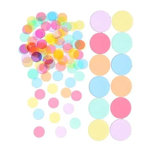 Produktbild: CORHAD 100 Stück Chips Partyspiel Requisiten Bingo Chips Party Gaming Requisite Kunststoff Bingo Marker Bingo Zubehör Kunststoffscheiben Zählscheiben Zählmarker Kunststoff