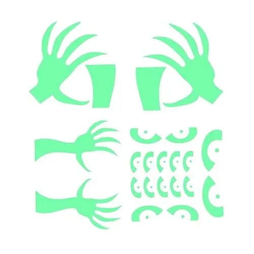 Produktbild: CORHAD Gruselige Halloween-Dekorationen 8 Sets mit guckenden Augen 1 große Geisterhand-Wandaufkleber