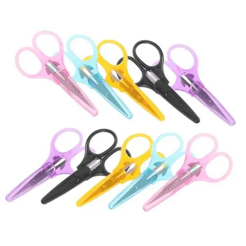 Produktbild: CORHAD 10 Stück Papierschneideschere Praktische Papierschere Bastelschere Bastelschere Tragbare Scrapbooking Schere Bastelzubehör Schere Für Haarschnitt Büroschere